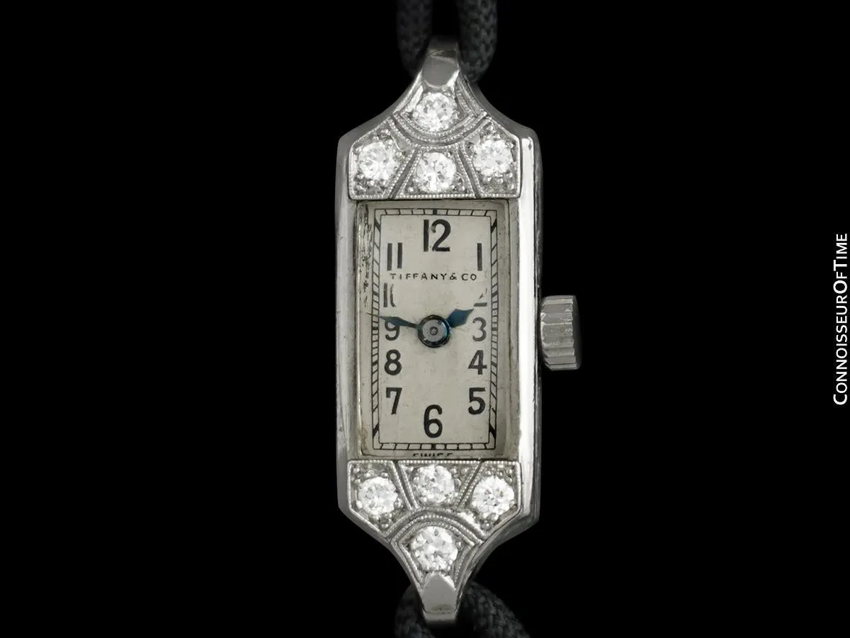 1933 Tiffany & Co. Longines Ladies Vintage Watch - Platinum & Diamonds