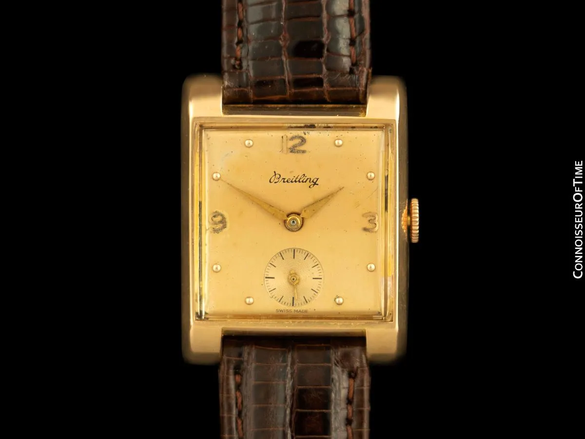 1946 Breitling Vintage Mens Dress Watch - 18K Rose Gold