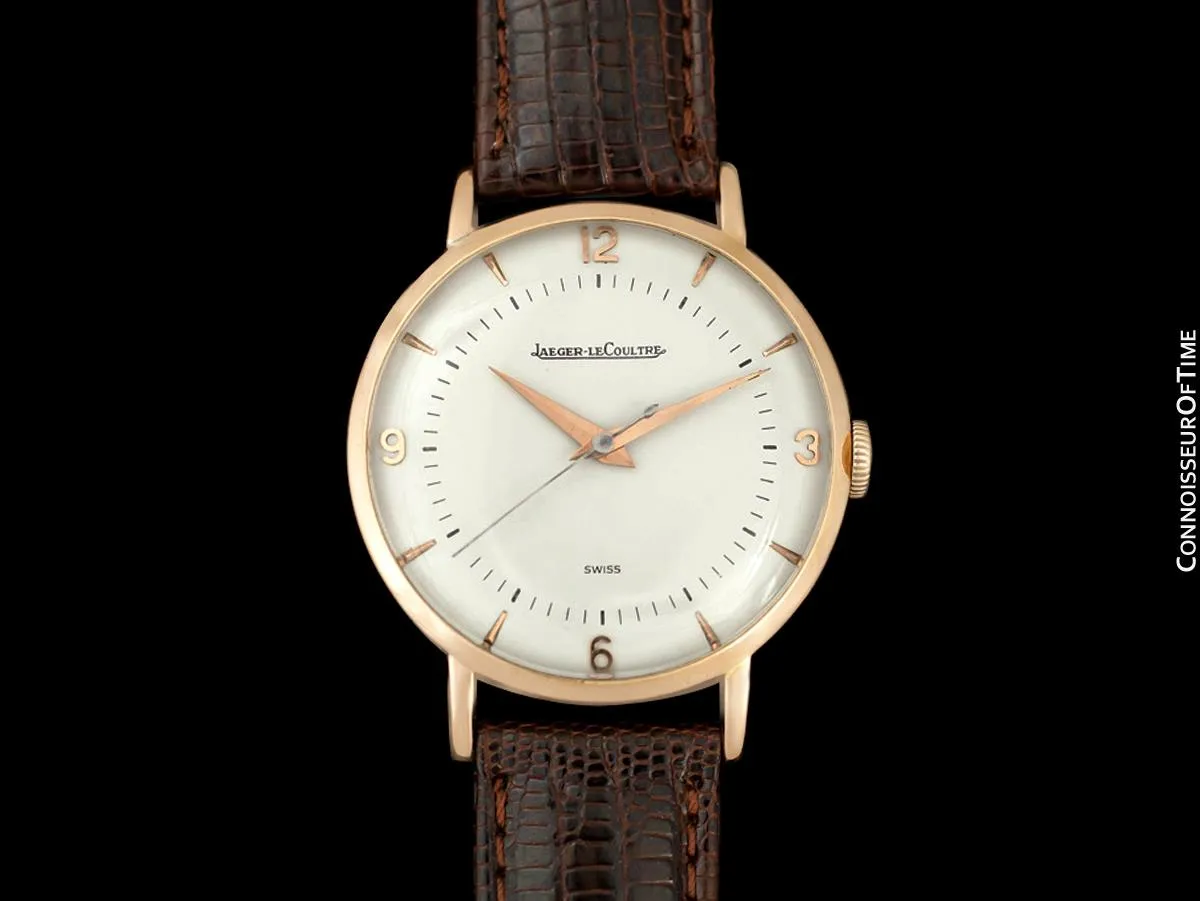 1946 Jeager-LeCoultre Vintage Large Mens Watch - 18K Rose Gold