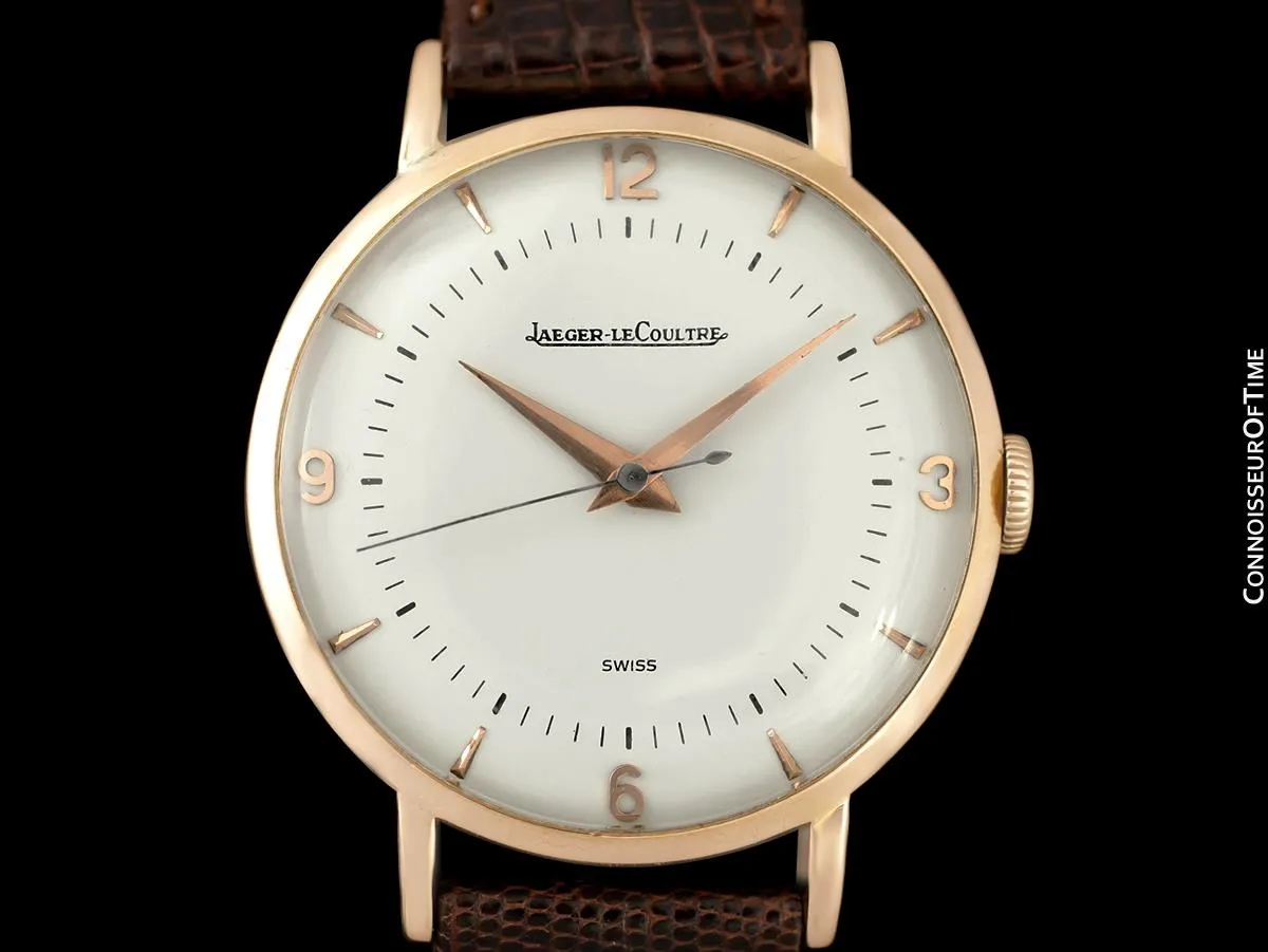 1946 Jeager-LeCoultre Vintage Large Mens Watch - 18K Rose Gold