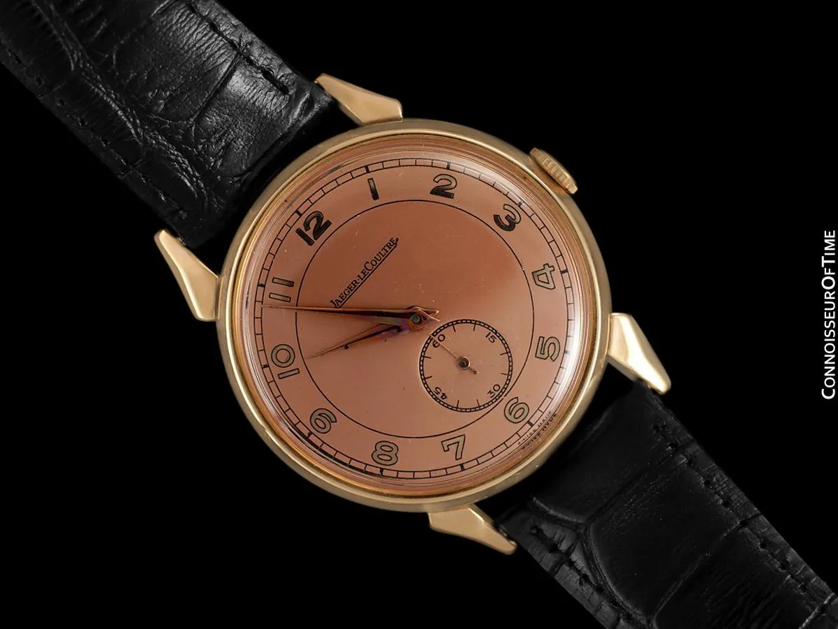 1949 Jaeger-LeCoultre Vintage Large 37mm Mens Watch - 18K Rose Gold