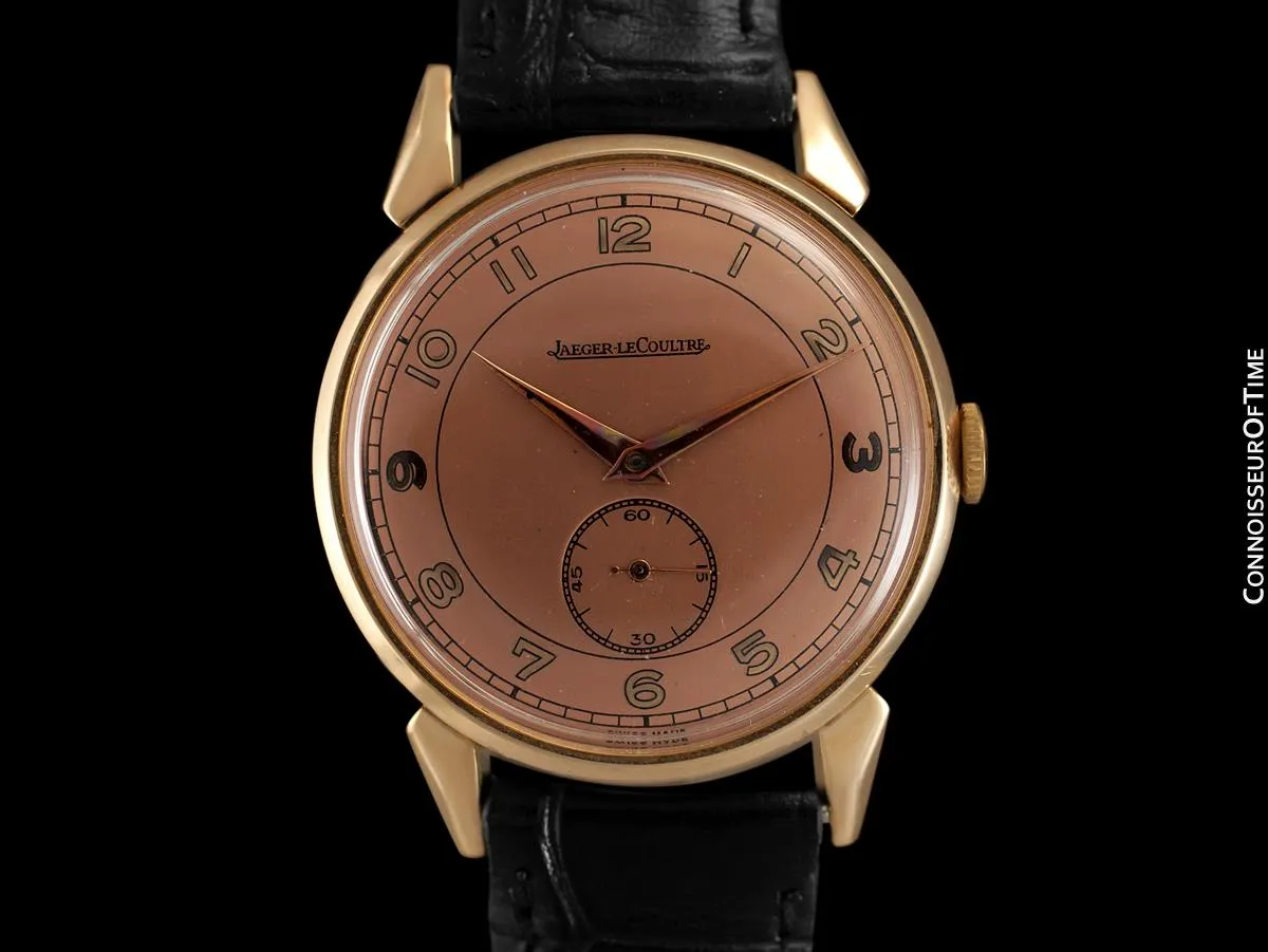 1949 Jaeger-LeCoultre Vintage Large 37mm Mens Watch - 18K Rose Gold