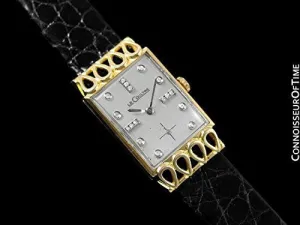 1951 Jaeger-LeCoultre Vintage Mens Watch, 18K Gold & Diamonds - The Lowell