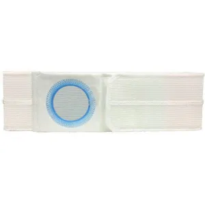 3" White, Regular Elastic, Flat Panel Belt, Prolapse Flap, Large, 2-1/4" Center Opening