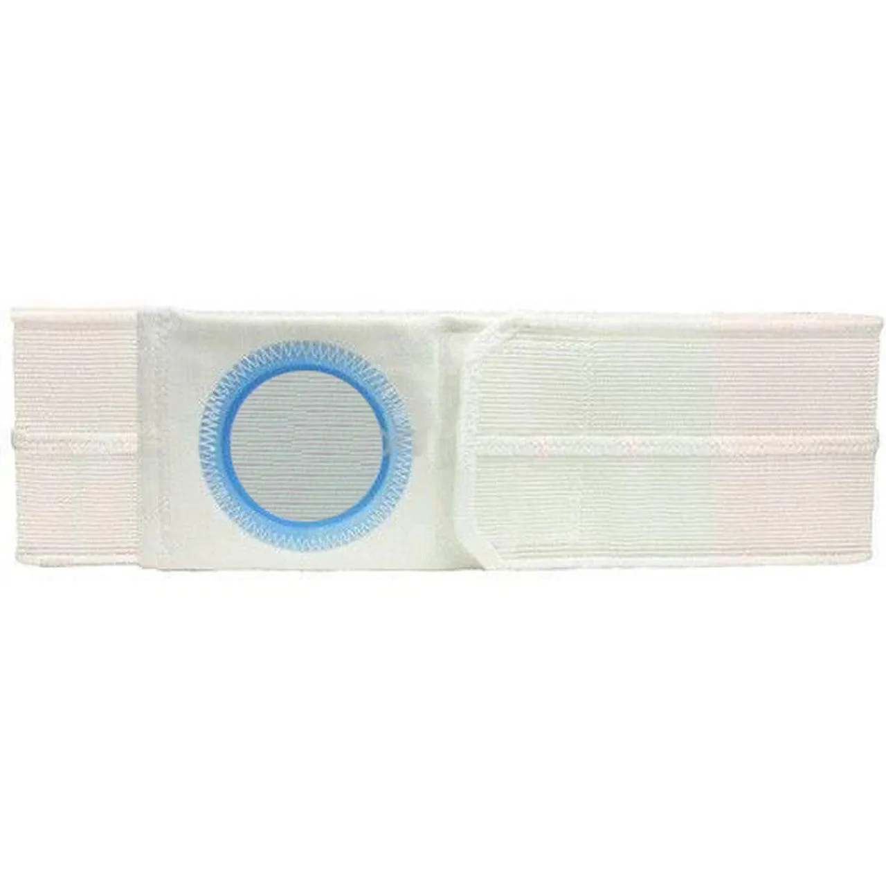 3" White, Regular Elastic, Flat Panel Belt, Prolapse Flap, Large, 2-1/4" Center Opening