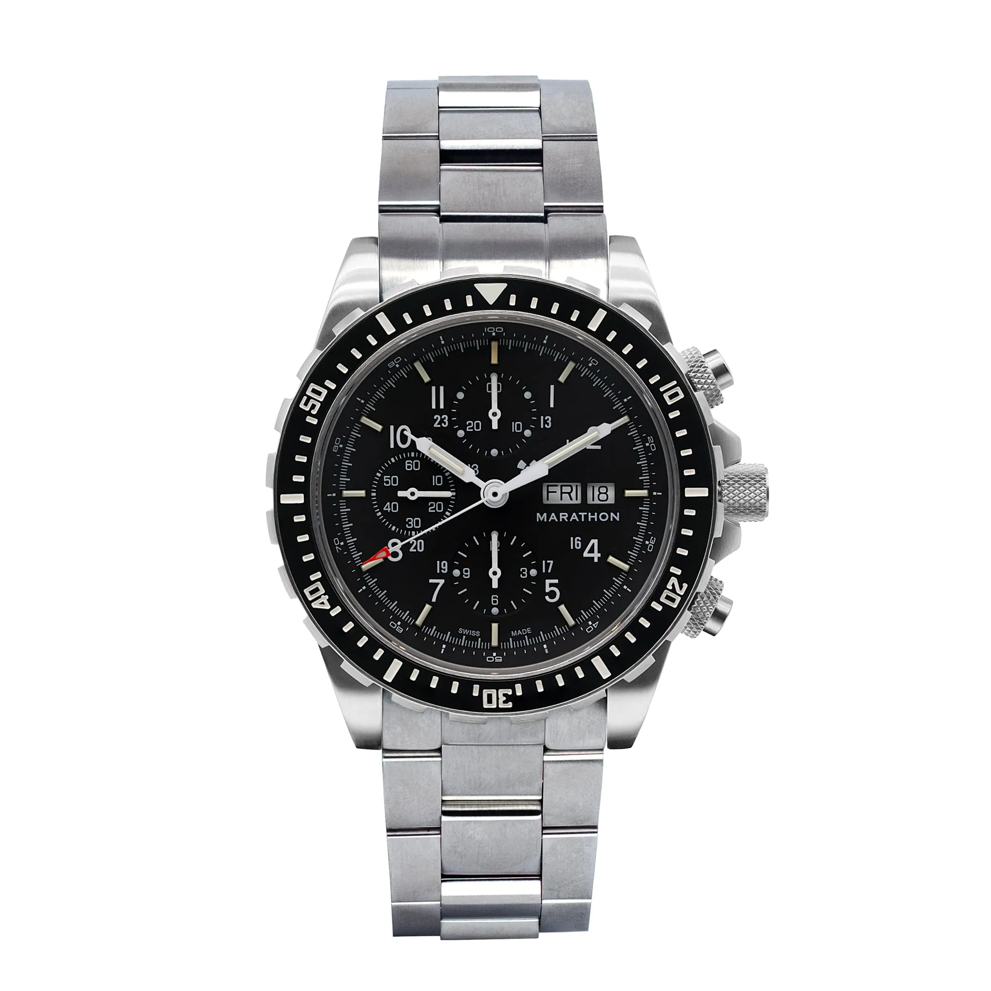 46mm Jumbo Diver/Pilot's Automatic Chronograph (CSAR) with Stainless Steel Bracelet