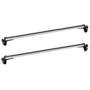 47.24in Universal Top Roof Rack Cross Bar Cargo Carrier Aluminum Crossbar Rack w/ 165LBS Capacity Fit for Most Vehicle Wagon Car Without Roof Side Rai