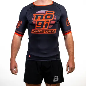 '7Four Short Sleeve Rank Rash Guard Black by Nogi Industries