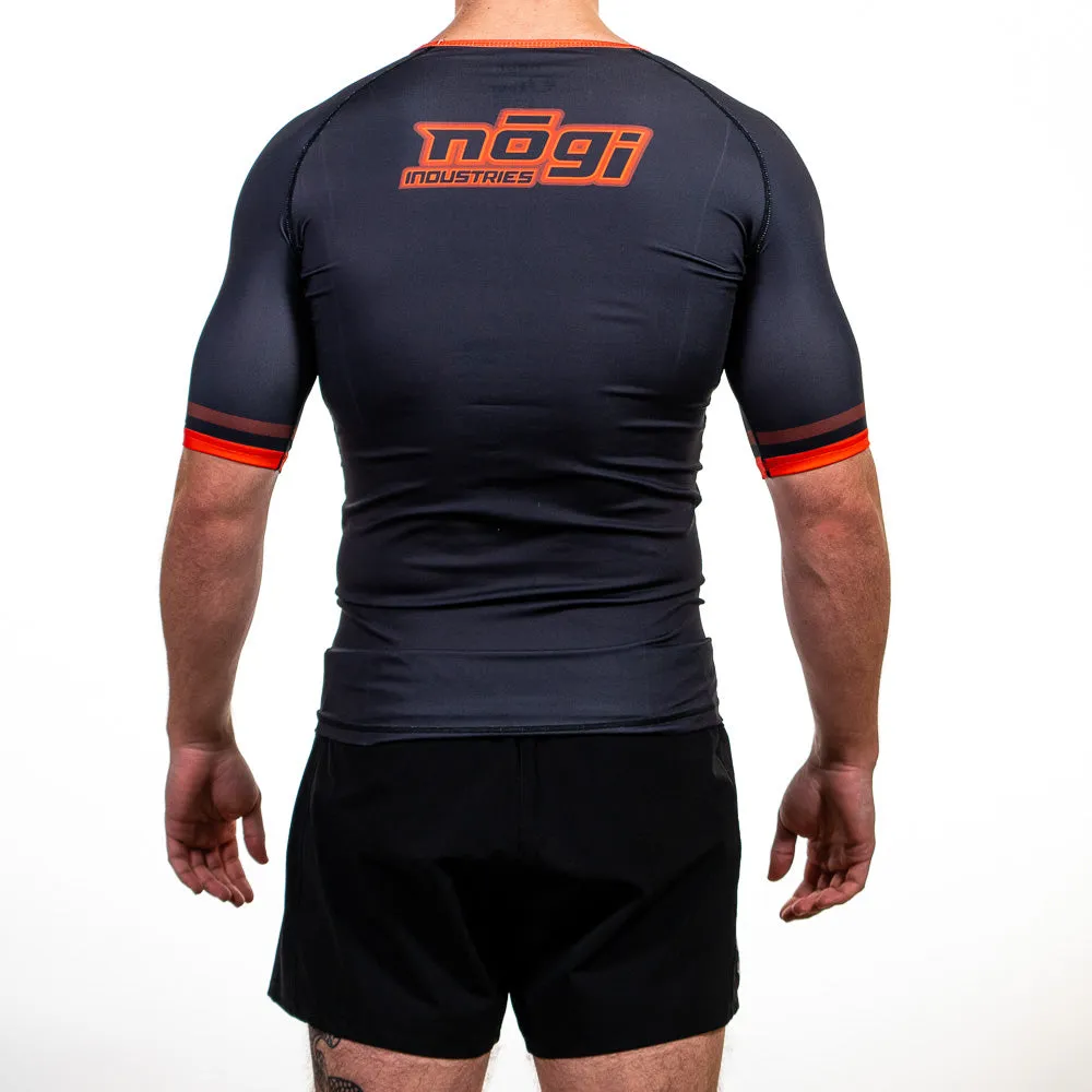 '7Four Short Sleeve Rank Rash Guard Black by Nogi Industries