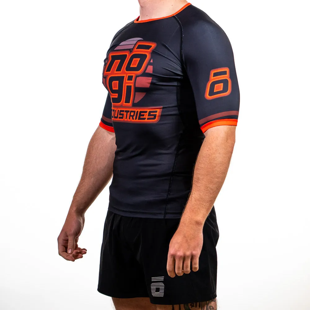 '7Four Short Sleeve Rank Rash Guard Black by Nogi Industries