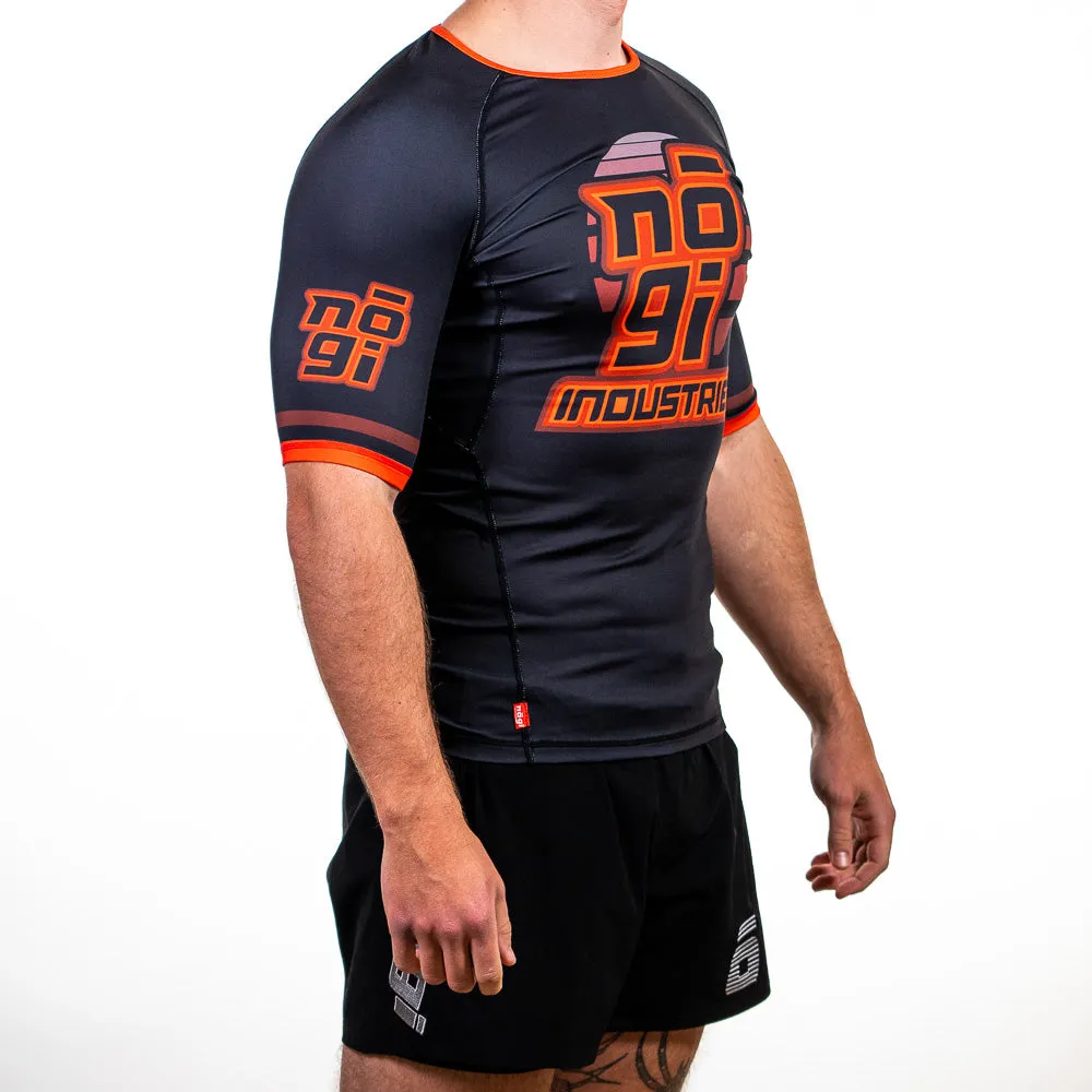 '7Four Short Sleeve Rank Rash Guard Black by Nogi Industries