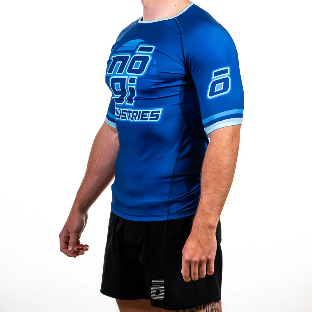 '7Four Short Sleeve Rank Rash Guard Blue by Nogi Industries