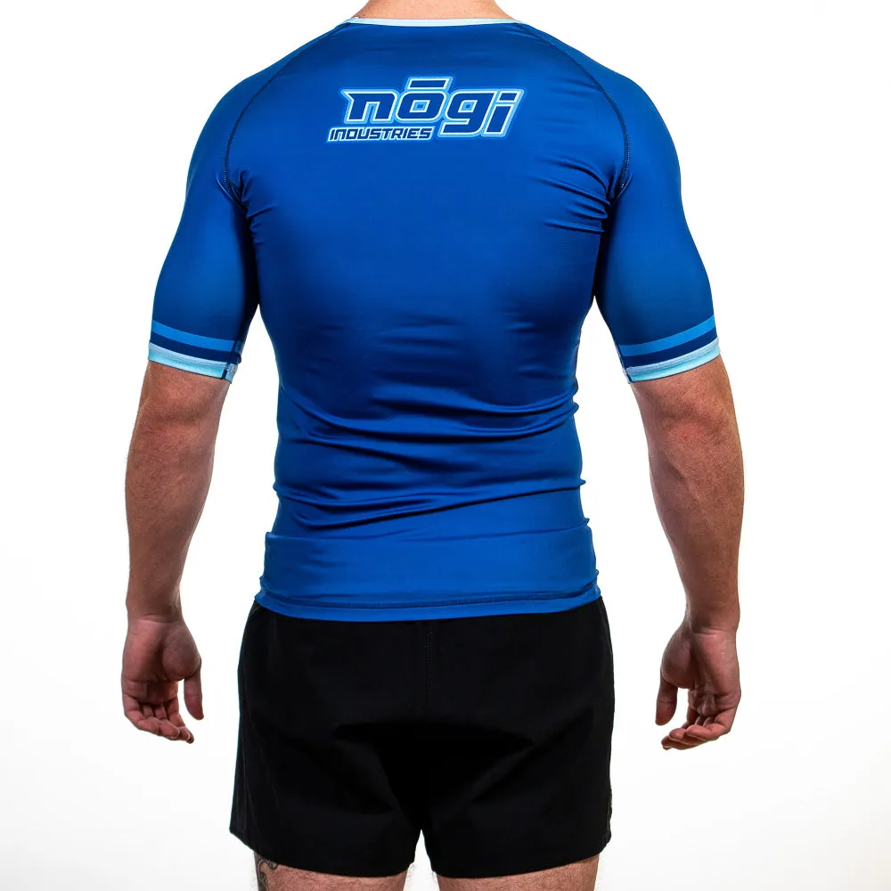 '7Four Short Sleeve Rank Rash Guard Blue by Nogi Industries