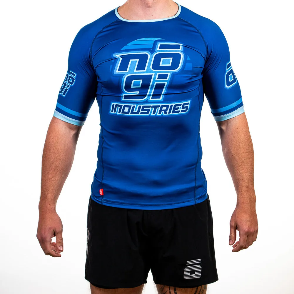 '7Four Short Sleeve Rank Rash Guard Blue by Nogi Industries