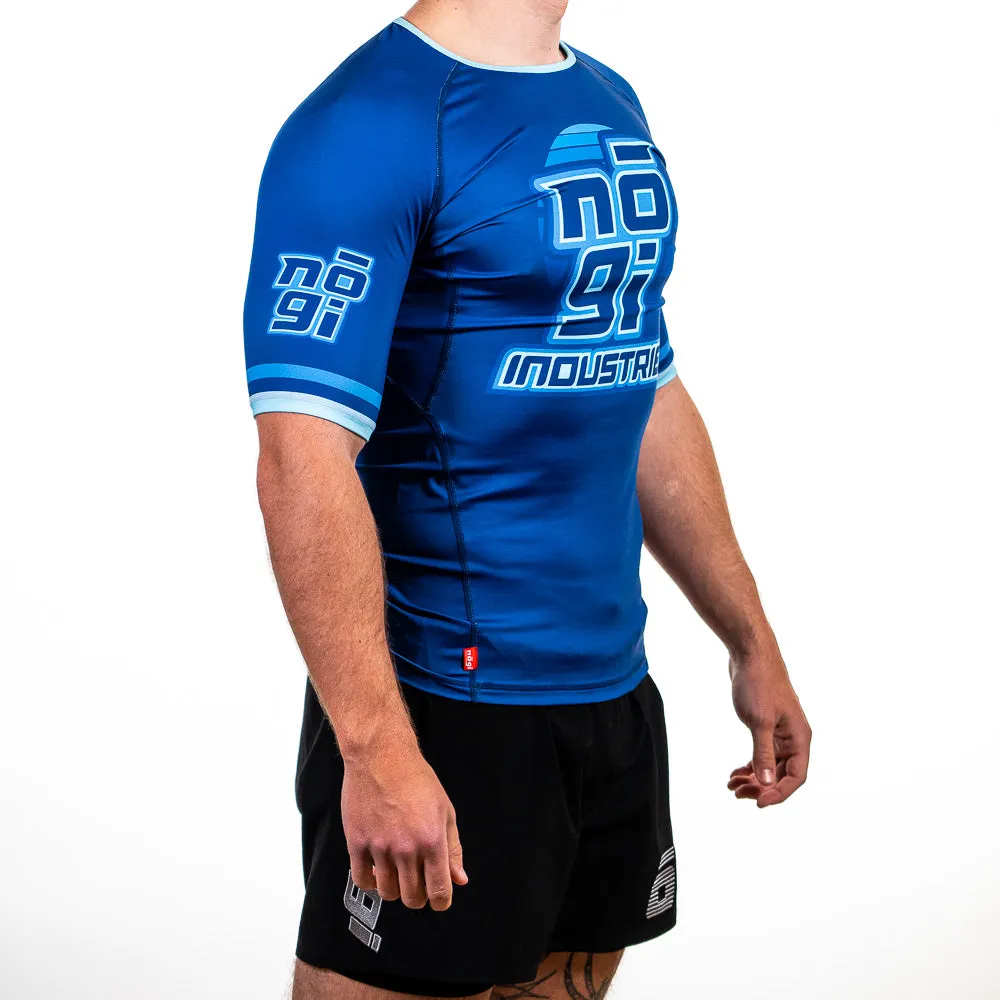 '7Four Short Sleeve Rank Rash Guard Blue by Nogi Industries