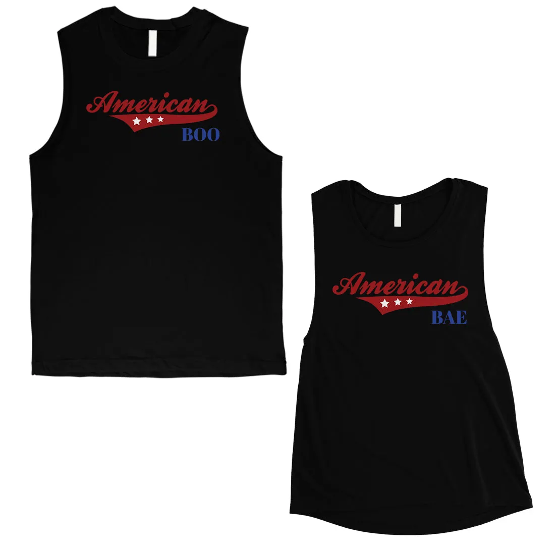 American Boo Bae Couples Muscle Tank Tops Cute Honeymoon Tank Tops