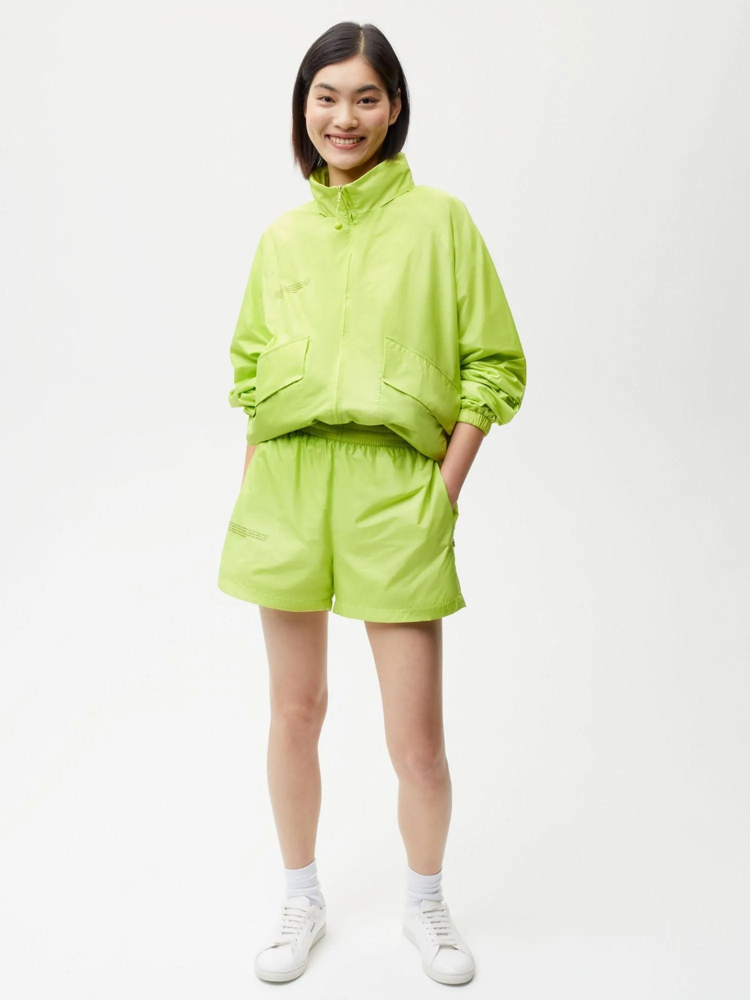 Archive Enhanced Degradation Nylon Shorts—lime green