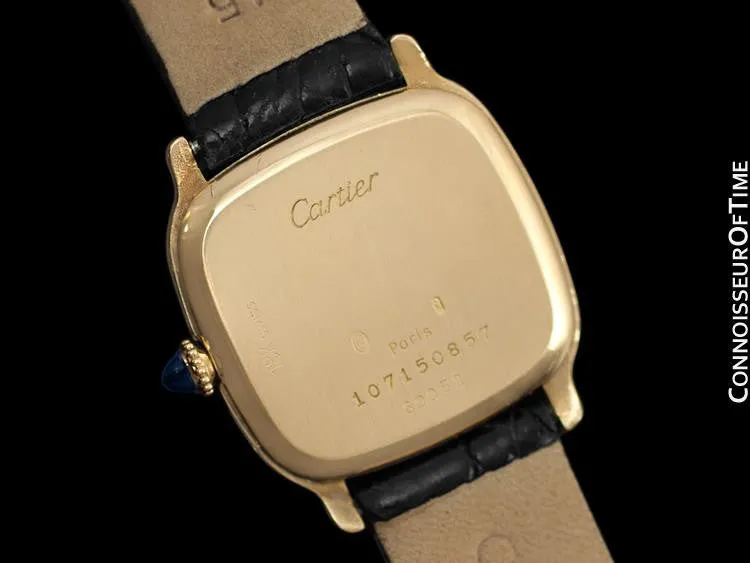 Cartier Vintage Mens Midsize Mechanical Watch - Solid 18K Gold