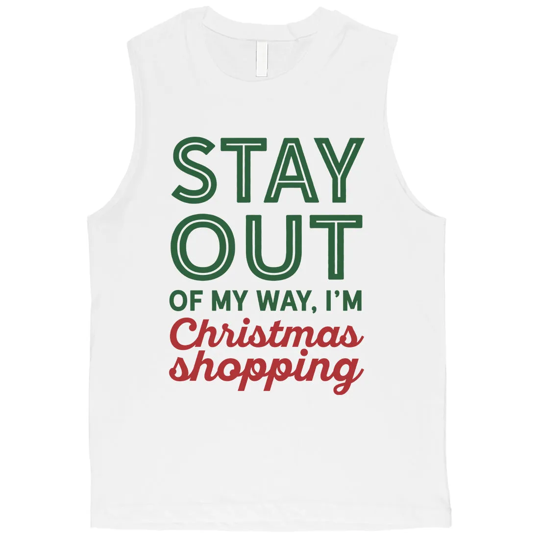 Christmas Shopping Mens Muscle Top