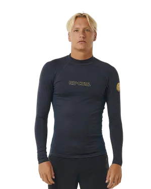 Dawn Patrol UPF Performance Long Sleeve Rash Vest in Navy Marle