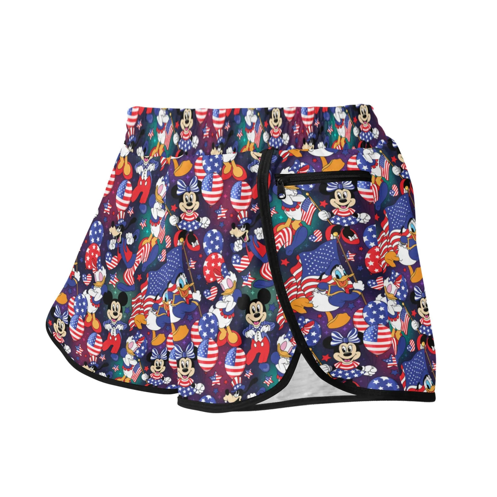 Disney America Women's Athletic Sports Shorts