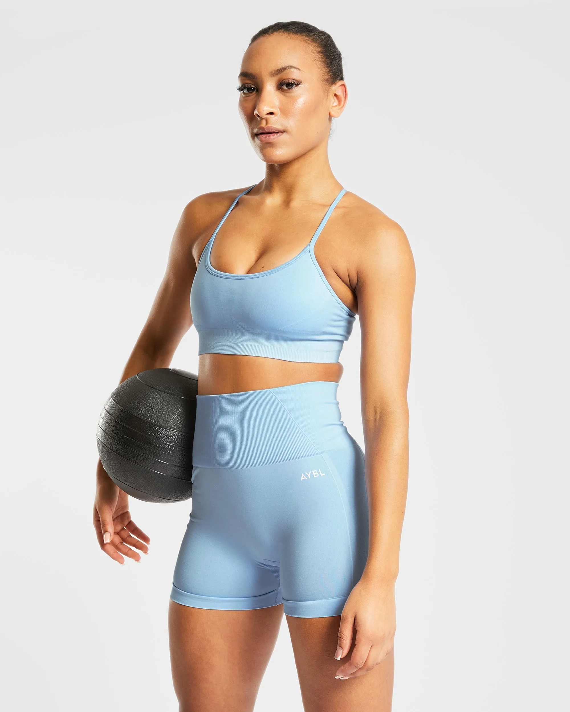 Empower Seamless Shorts - Sky Blue