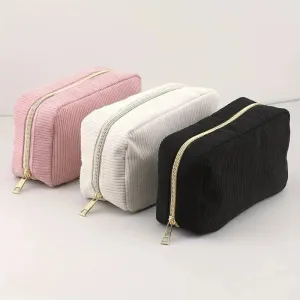 Fashion Corduroy Storage Cosmetic Bag