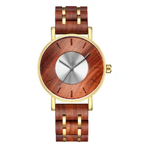 Fashionable Wooden Watch For Men With Stainless Steel Clasp