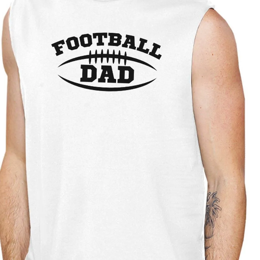 Football Dad Men's White Sleeveless Muscle Tank