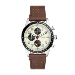 Fossil Sport Tourer Chronograph Brown Leather Watch FS6042