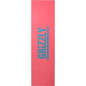 Grizzly Griptape Reverse Stamp Grip Single Sheet 9x33 - Coral/Teal