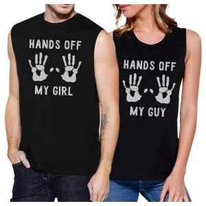 Hands Off My Girl And My Guy Matching Couple Black Muscle Top