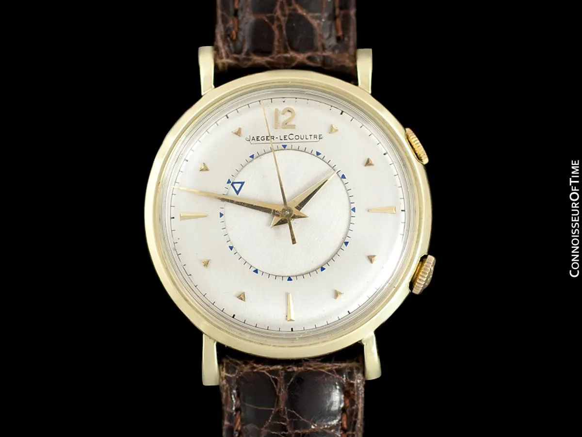 Jaeger-LeCoultre Memovox Mens Alarm Reveil Watch - Solid 14K Gold & Stainless Steel