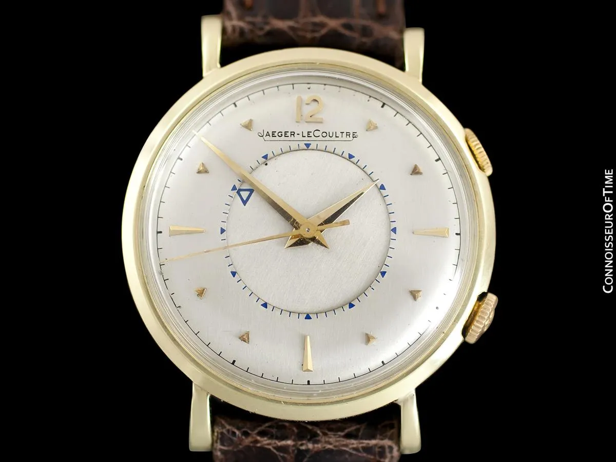 Jaeger-LeCoultre Memovox Mens Alarm Reveil Watch - Solid 14K Gold & Stainless Steel