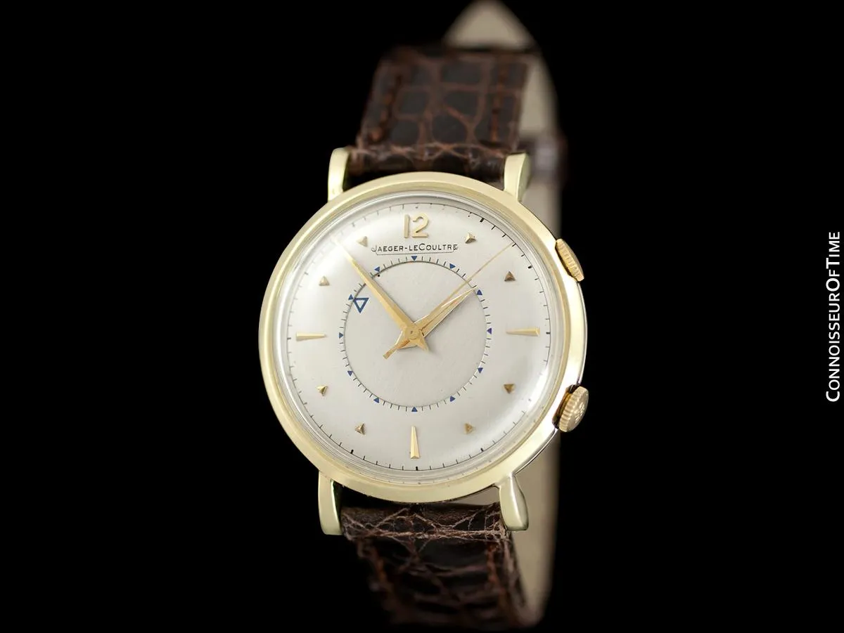 Jaeger-LeCoultre Memovox Mens Alarm Reveil Watch - Solid 14K Gold & Stainless Steel