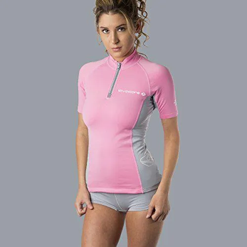 Lavacore Lavaskin Womens Scuba Diving Short Sleeve Shirt - Pink/Grey - Size 20