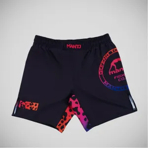 Manto Leopard Fight Shorts Black/Pink