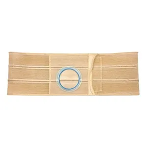 Nu-Hope Support Belt, Original Flat Panel, 2-3/4" Stoma, 6" Wide, Right, 1" From Bottom, Large (36" to 41" Waist), Beige