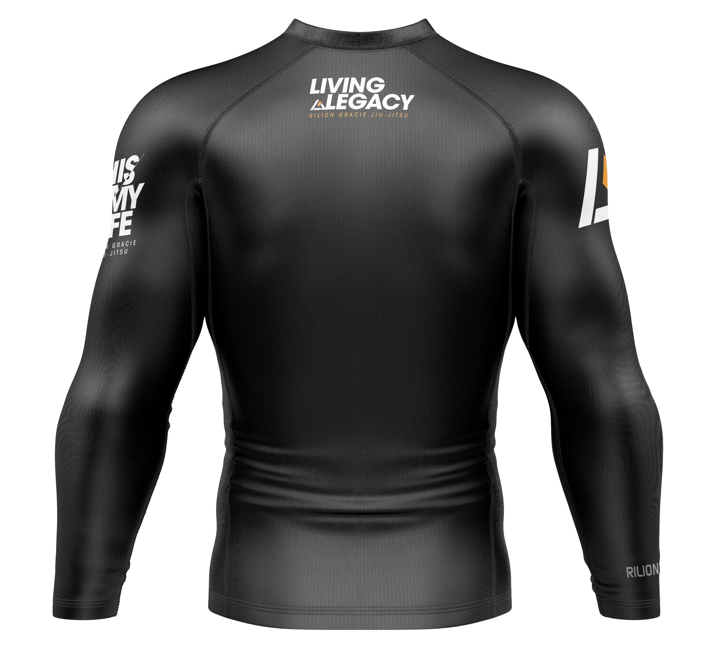 Rilion Gracie Long Sleeve Ranked Rashguard Black