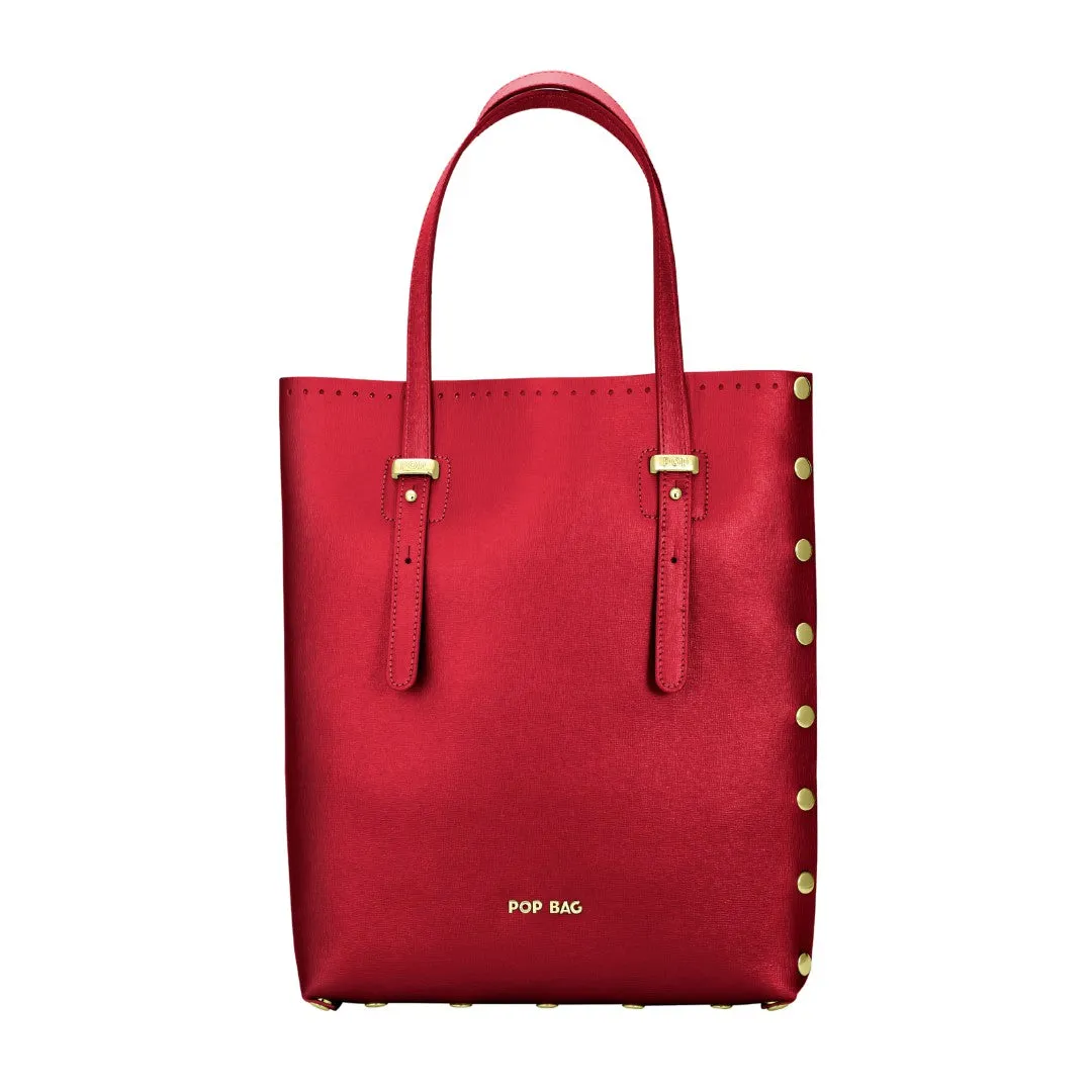 Ruby Saffiano Leather Laptop Tote Bag