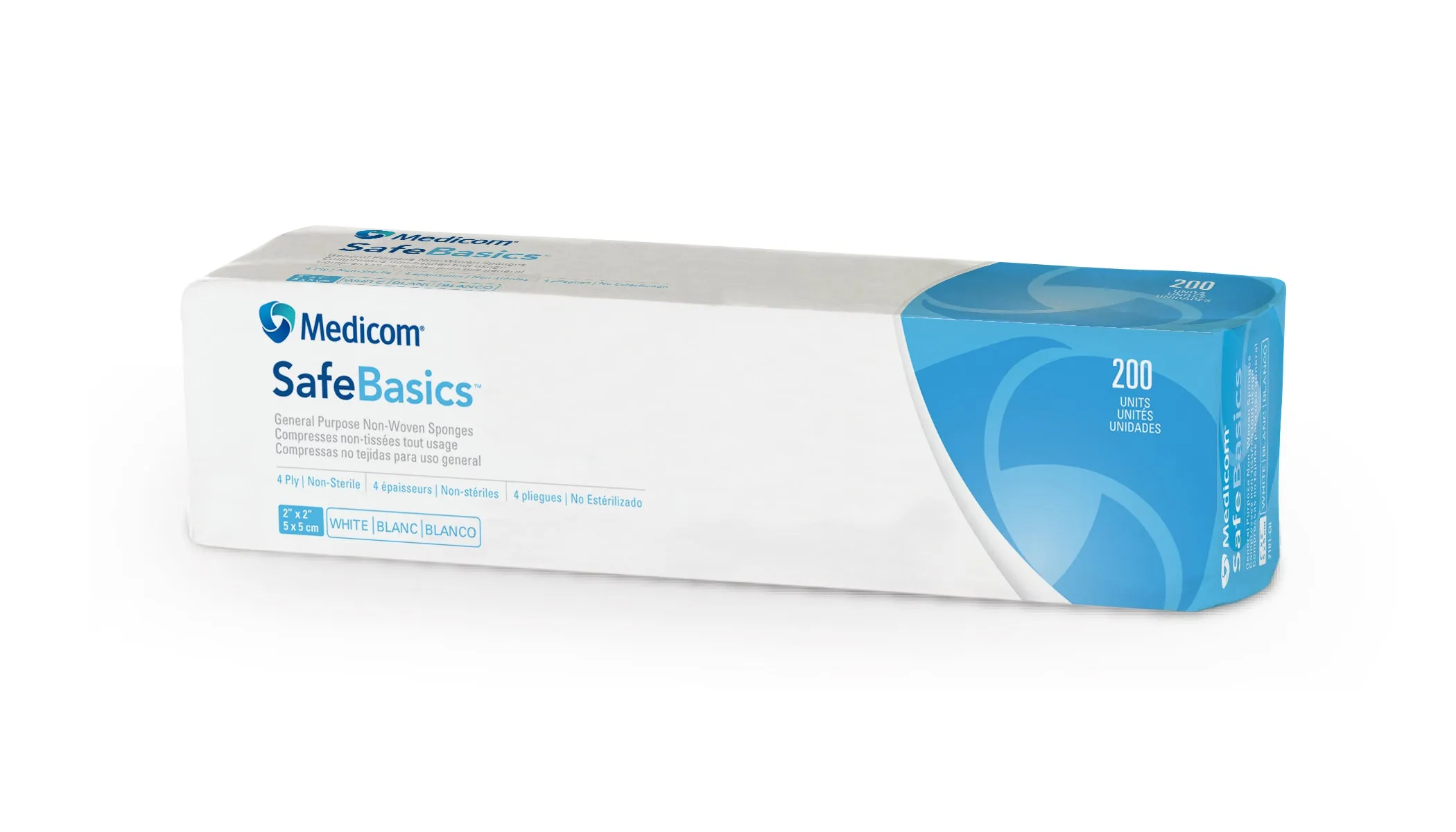 Safebasics General Purpose Nonwoven Sponges, Nonsterile