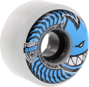 Spitfire Wheels 80HD Charger Conical 56mm - Clear/Blue (Set of 4)