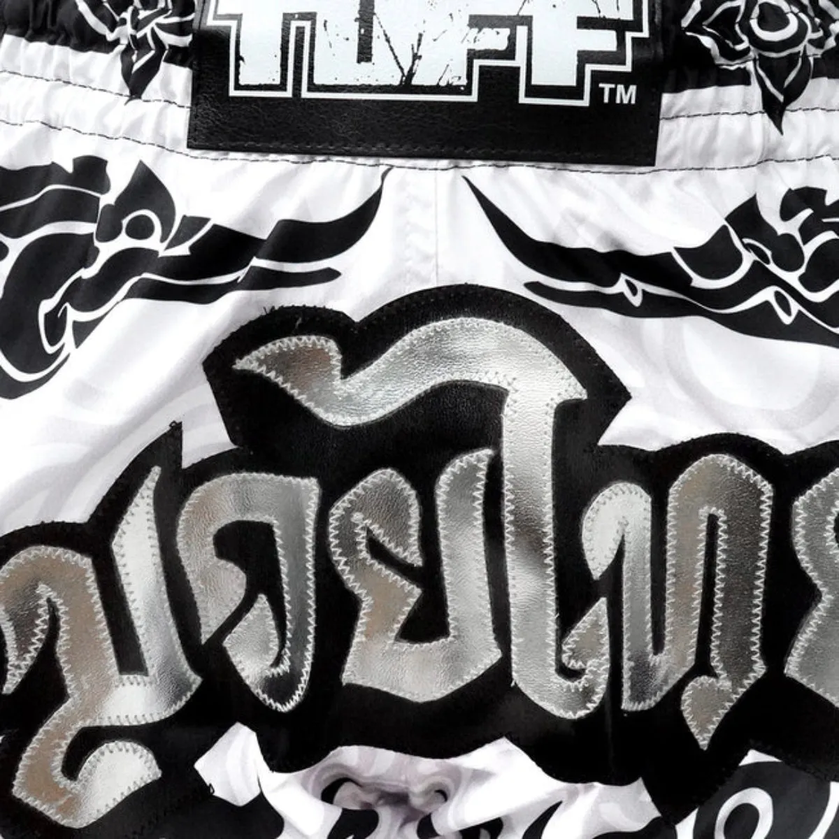 TUFF Sport MRS201 Retro Style The Great Hongsa Muay Thai Shorts White