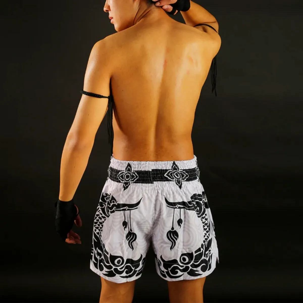 TUFF Sport MS631 The Great Hongsa Muay Thai Shorts White