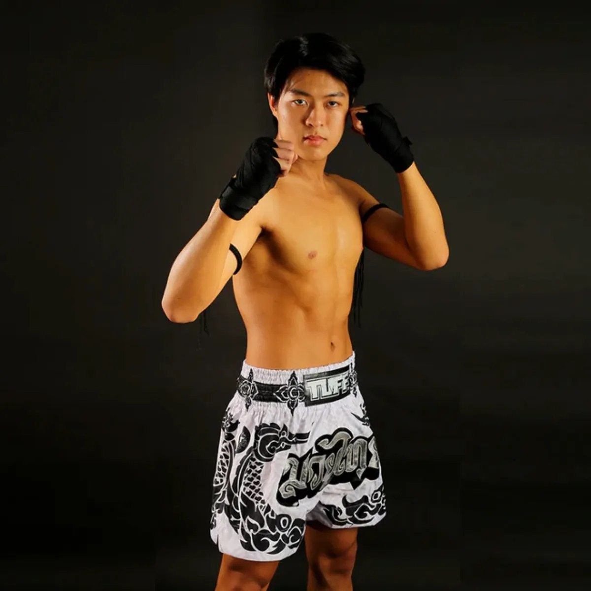 TUFF Sport MS631 The Great Hongsa Muay Thai Shorts White