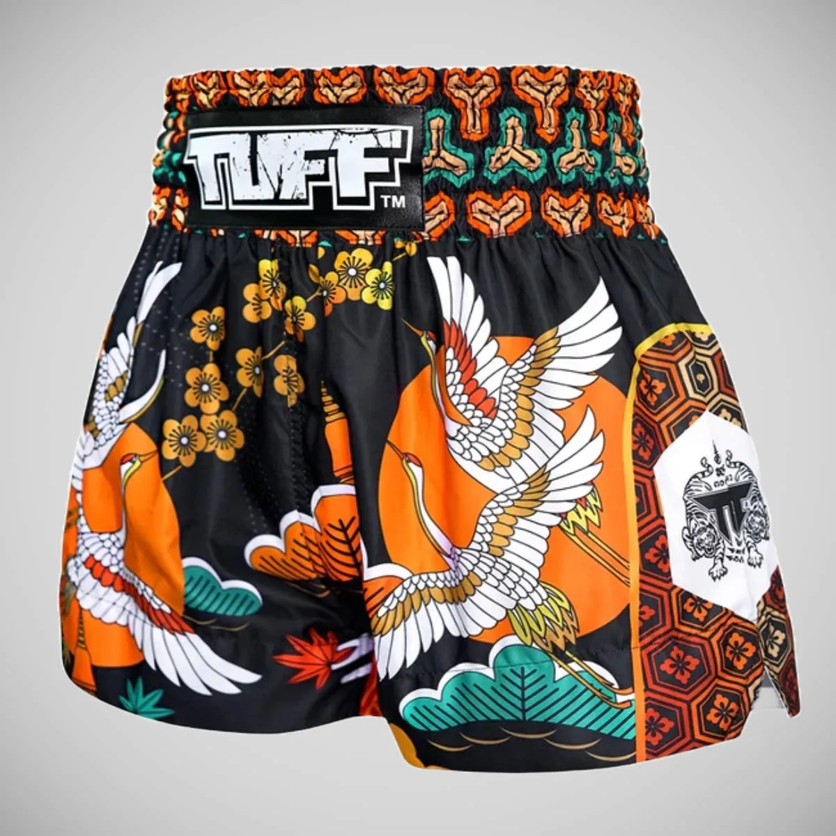 TUFF Sport MS652 Autumn Sunray Muay Thai Shorts Black